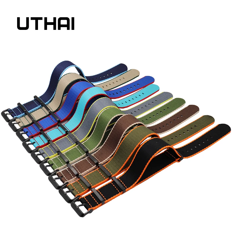 UTHAI P29 20mm 22mm Watch StrapNylon Canvas Waterproof and Sweat Resistant Watch Band Available in 9 colors and 18 types