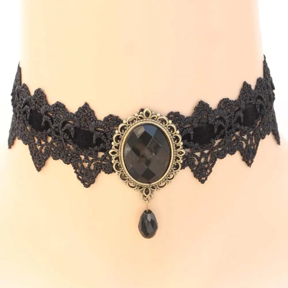 Sexy Necklace Rhinestone BDSM Bondage Lace Collar Bound Slave Restraints For Girl Women Cosplay Fetsih Erotic Wear Sex Toy