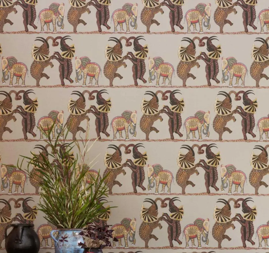 Personalizado Sudeste Asiático Animal World Monkey Wallpapers para decoração de sala, árvores Wallpaper, 3D Tiger Lion Mural, Decoração de casa