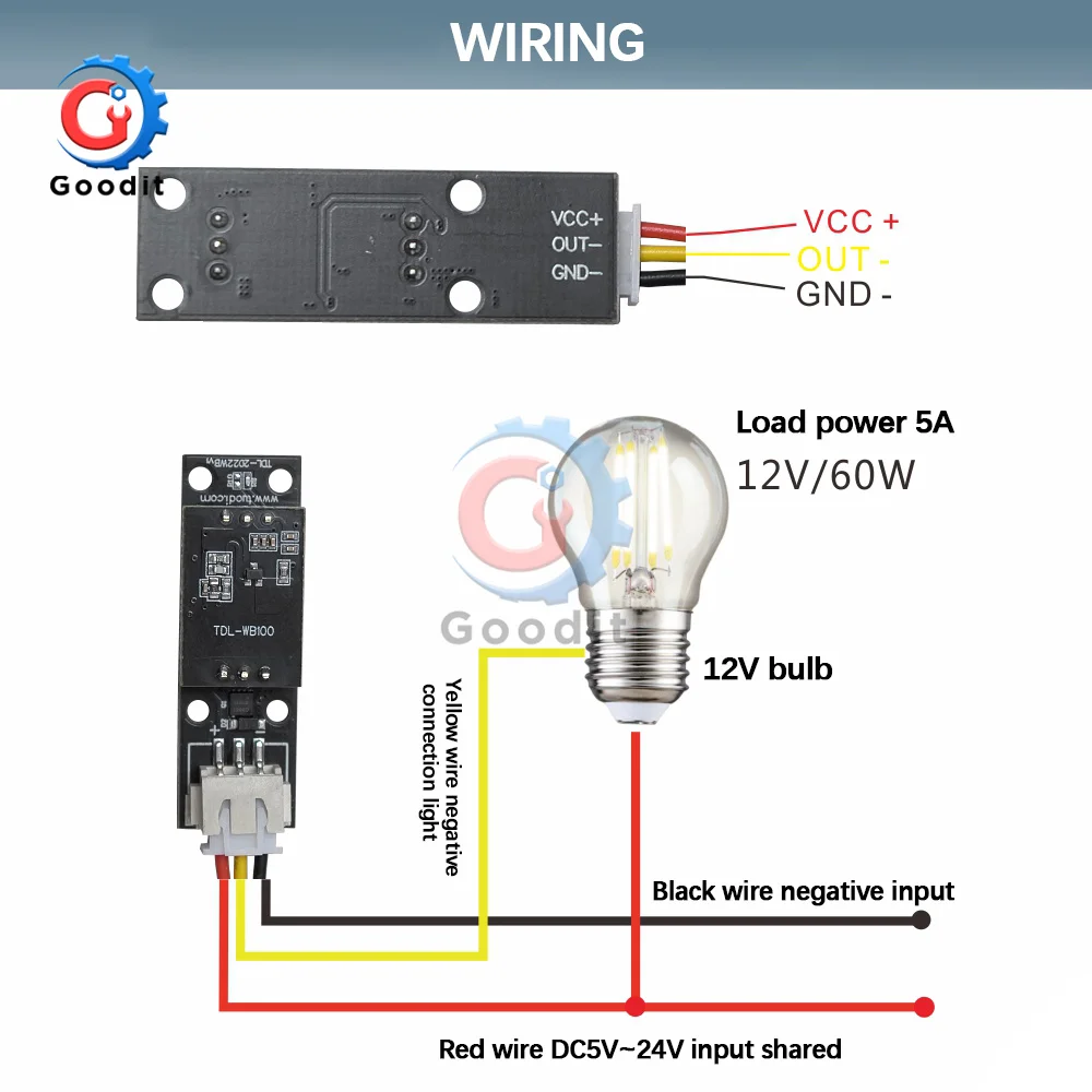 Capteur infrarouge pour Radar à micro-ondes PIR, 5v-24vdc, interrupteur marche/arrêt automatique, Module de capteur de mouvement corporel réglable pour la plage de Distance horaire