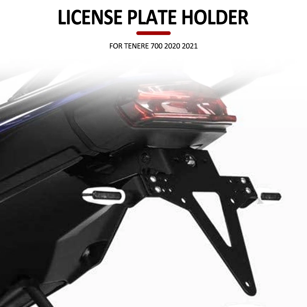 

2020 2021 Motorcycle Accessories Tenere700 License Plate Bracket Holder CNC Aluminum XTZ700 For Yamaha T7 Tenere 700