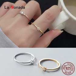 La Monada Women Ring 925 Sterling Silver Minimalist Rings For Women 925 Silver Fine In Jewerly Rings Woman Wedding Wish Inlay 40