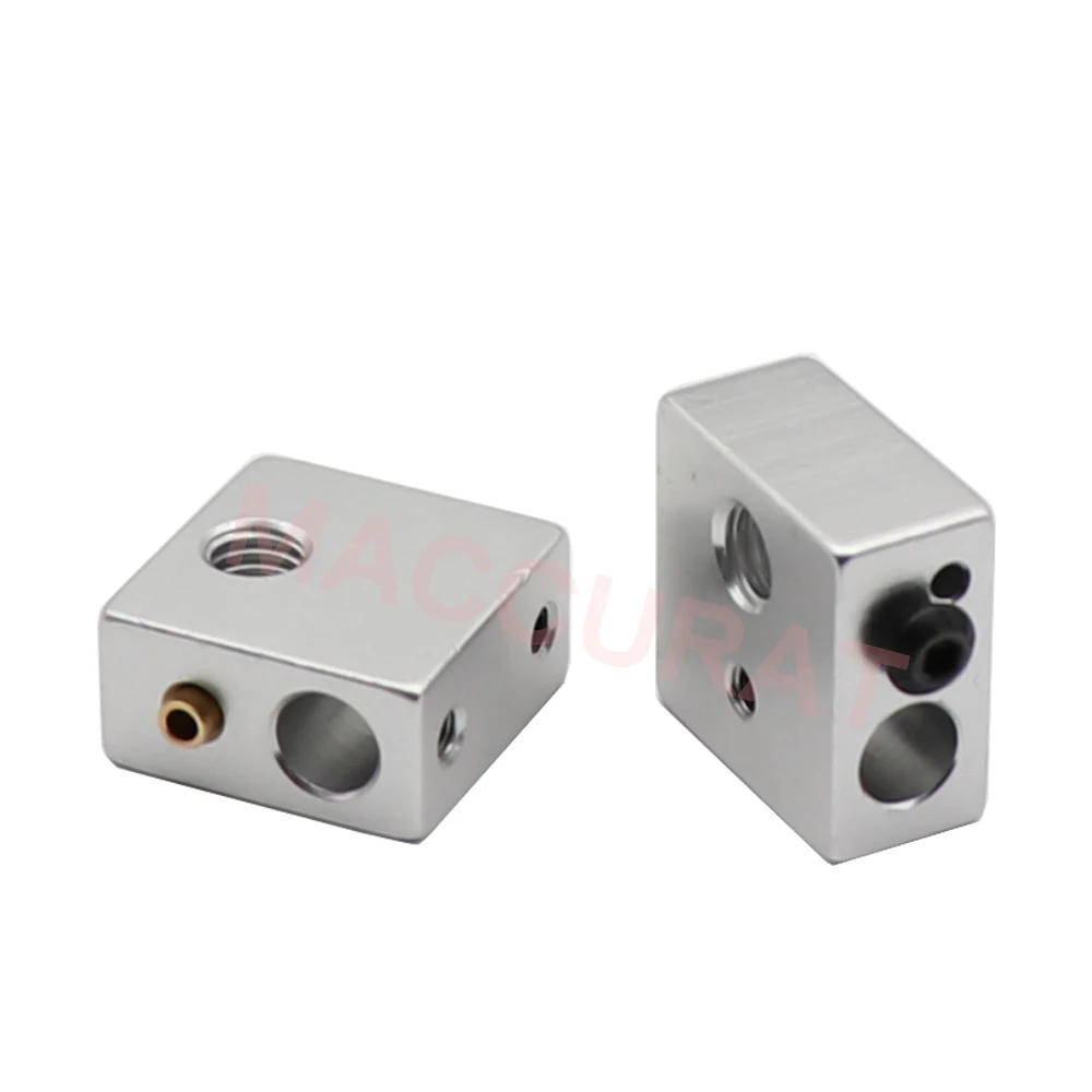 Reprap Makerbot MK7 MK8 Aluminium Heater Block For Print Head Hot End Heating Block 20*20*10 20x20x10 mm For 3D Printer