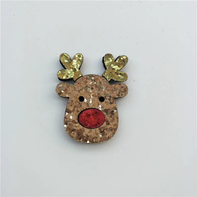 20 Stück/Los, verschiedene Designs, glitzernde Weihnachtsgeißbrenner-Applikationen mit Polsterung für Bastelarbeiten, Kleidung, Nähzubehör, DIY-Haarspangen-Accessoires. – Detail 7