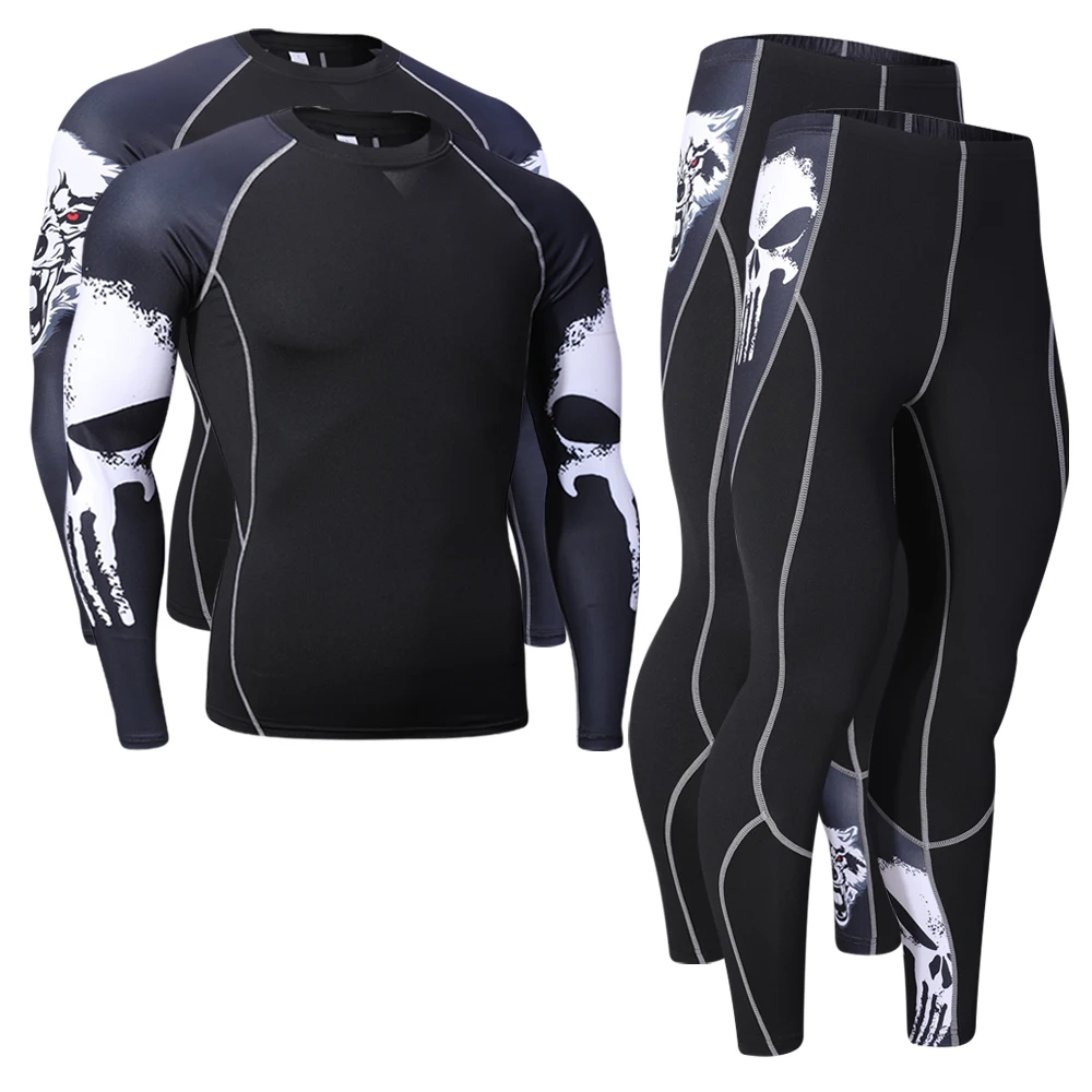 

Men's Clothing Compression Set Pants and Long Sleeve Shirts Winter Warm Thermal Base Layer Top & Bottom