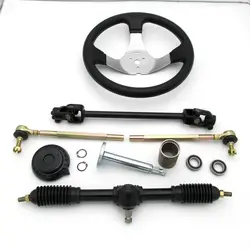 Chinese Go Kart ATV 300mm Steering Wheel 440mm Steering Gear Shaft Steering rod