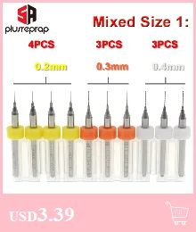 22 Stück/Set V6 Messingdüse für E3DV6 Anycubic I3 Mega S X Chiron Kobra Flybear HotEnd 0,4MM J-Head Extruder Druckerzubehör – Detail 2