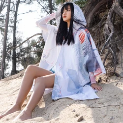 Nu-june-Poncho de microfibra de secado rápido para hombres y mujeres, traje de Surf, toalla cambiante, bata de baño