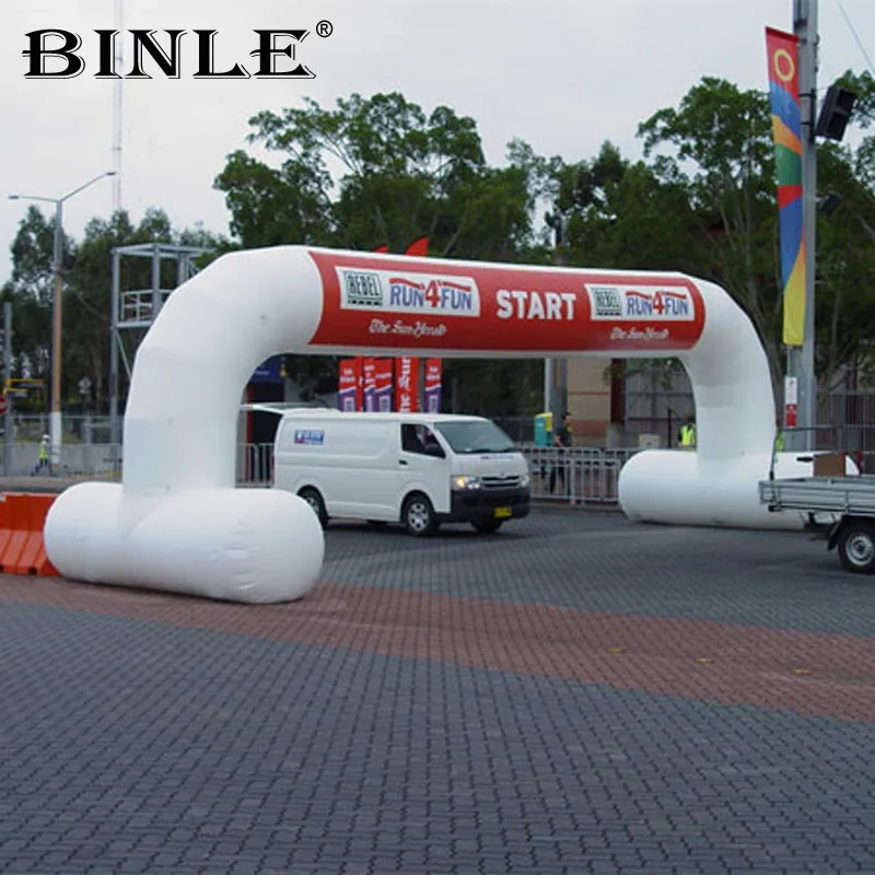 Pubblicità corsa corsa inizio arrivo arco gonfiabile con ventilatore cavalletto gonfiabile evento per maratona