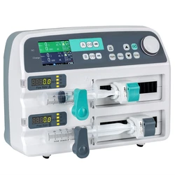 Free Shipping Li-battery Based Dual Double Channel Infusion Syringe Pump