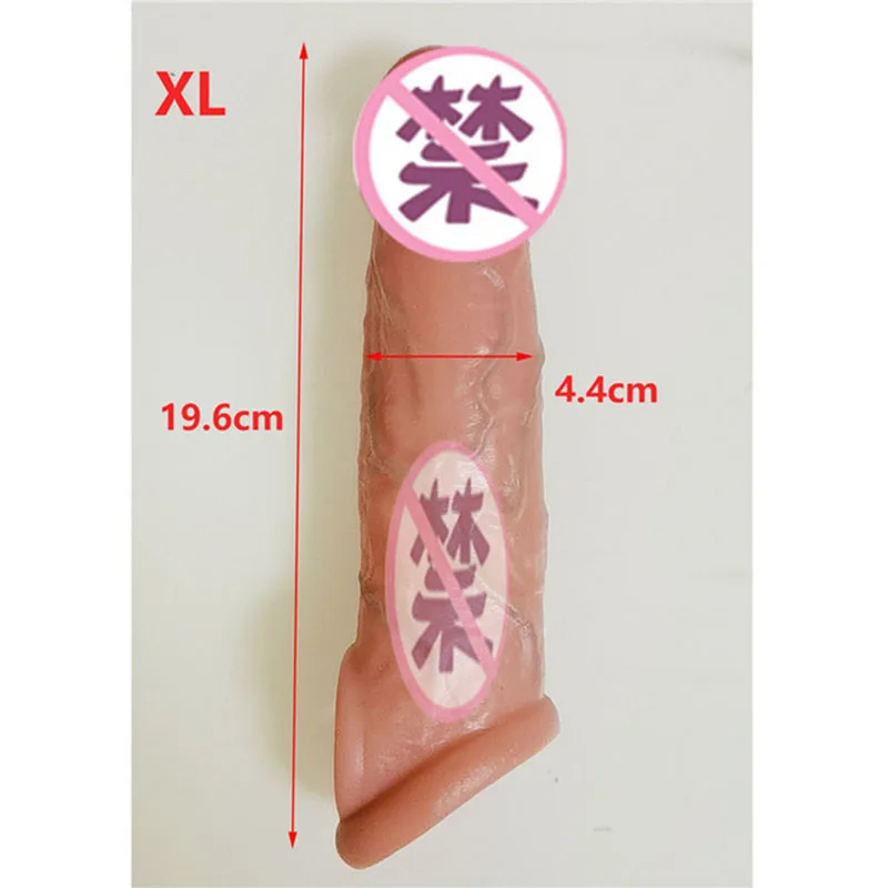 3 Size Penis Ring Enlargement Condom Cock Extender  Ejaculation Delay Toy Soft Silicone Sleeve Adult 18 Sex Product For Men Gay