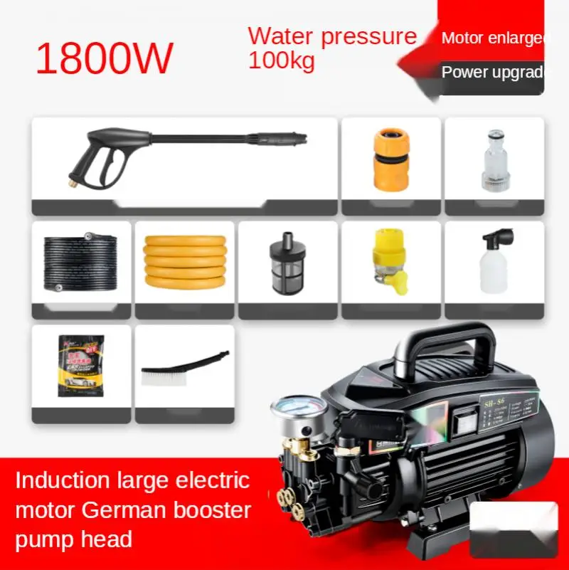 220V idropulitrice 1800W/2000W per uso domestico artefatto portatile ad altissima pressione per lavatrice per auto