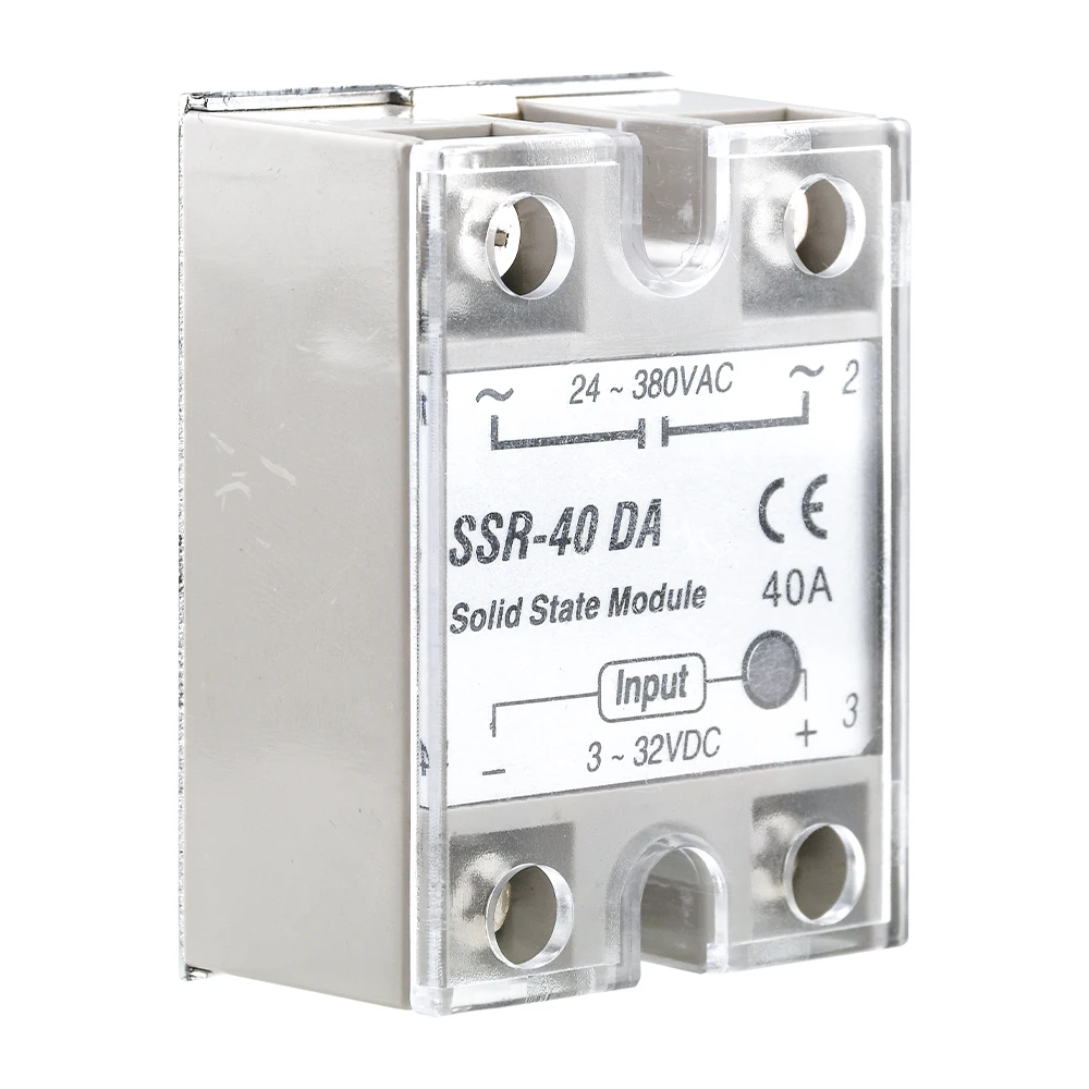 Solid State Relay SSR-25A SSR-40A SSR-100DA 25A 40A 100A 3-32V DC TO 24-380V AC SSR 25DA 40DA 100DA  Control Switch