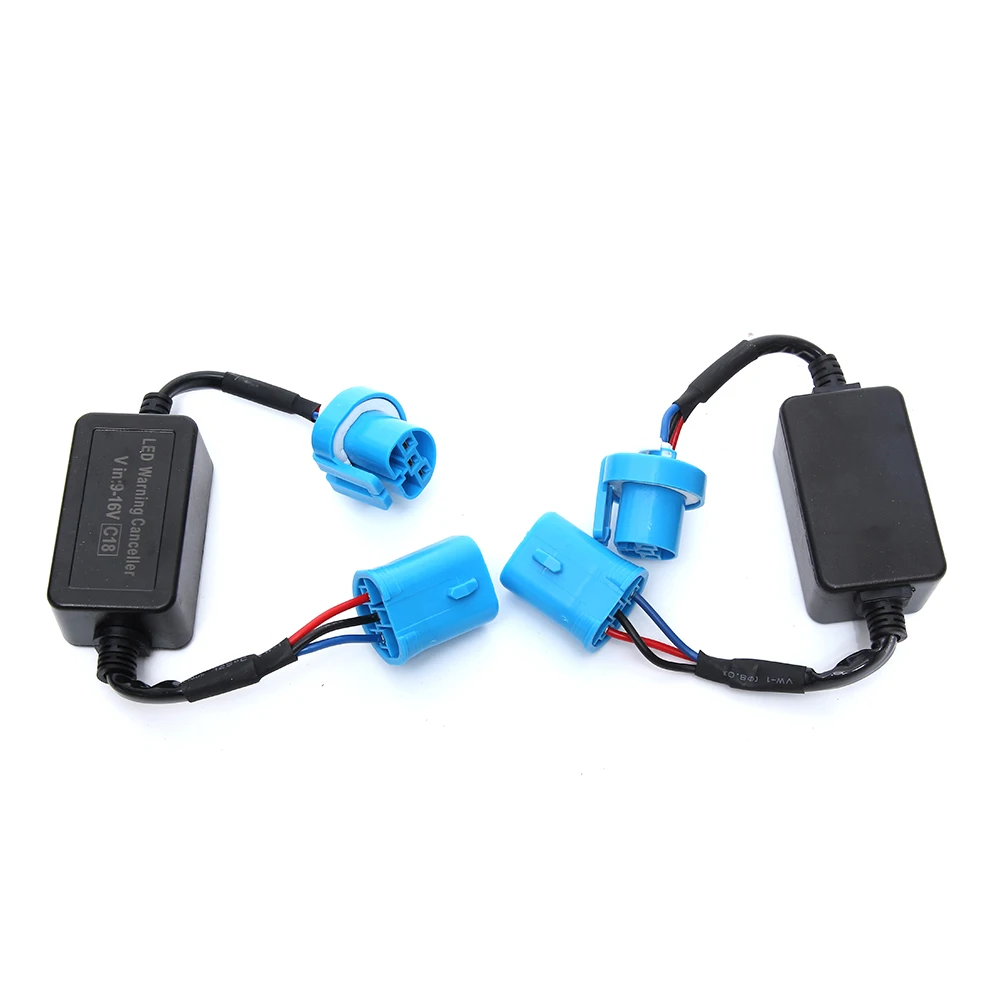 2x Super Canbus H1 H3 H4 H7 H8 H11 9005 9006 Adapter EMC Warning Car LED Decoder Canceller Headlight Fog Light DRL IC No Error