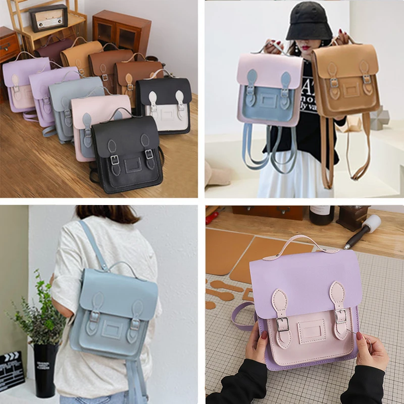 DIY Handmade Backpack Hand Stitching With Sewing Tools Handel Shoulder Bag Accessories PU Leather School Bag Travel Bag pack