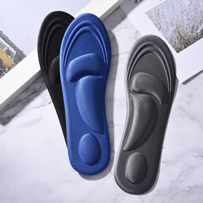 NAFOING 4D Memory Foam Insoles for Feet Man Women Sneakers Breathable Deodorant Running Cushion Shoe Arch Support Pad Sole