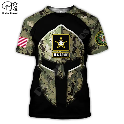 

PLstar Cosmos NewFashion Army Soldier Camo Retro Tattoo Shirts 3DPrint Summer Short Sleeves Streetwear Casual Funny T-Shirt A3