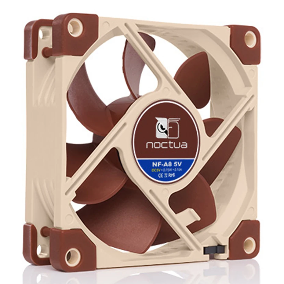 Imagem -03 - Noctua Nf-a8 Case Ventilador 80 mm Cpu Ventiladores de Refrigeração 3pin 4pin Pwm Silencioso Controle de Temperatura Dissipador Fãs