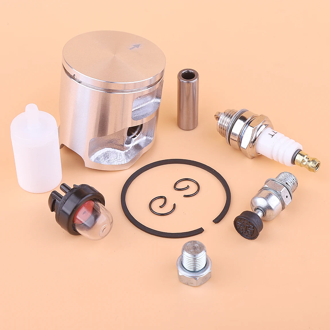 46 มม.ชุดแหวนลูกสูบสําหรับ Husqvarna 555 556 560 562 562XP 560XP 560XPG การใช้กรอง Decompression วาล์ว Primer Bulb Spark Plug