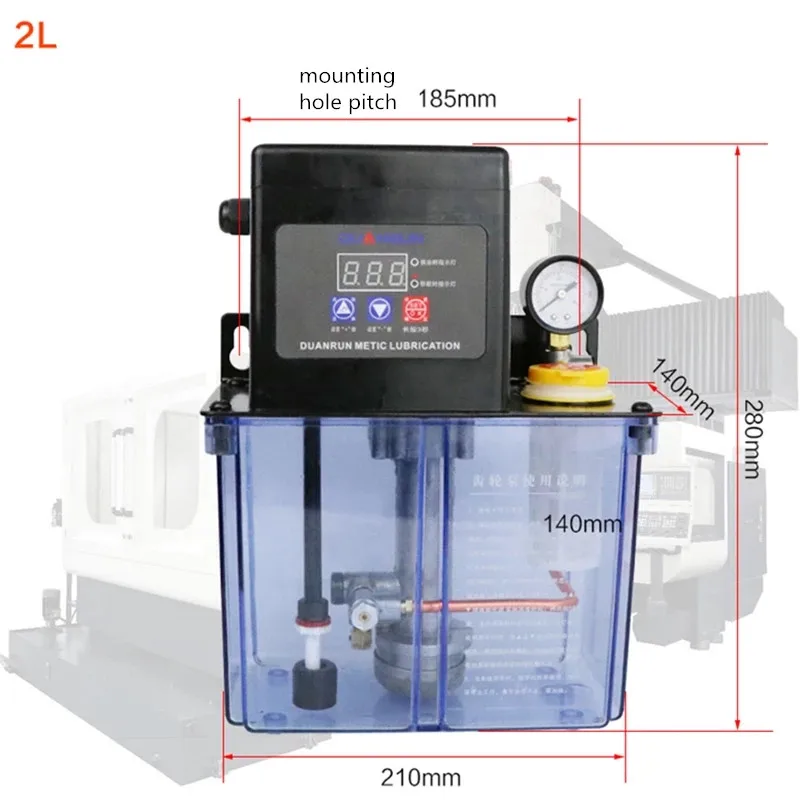 Imagem -02 - Bomba de Lubrificante Totalmente Automático Máquina de Moldagem por Injeção Fina-esculpida Descarga de Volume Bomba de Lubrificante Cnc Cama Engrenagem 1.5l 2l