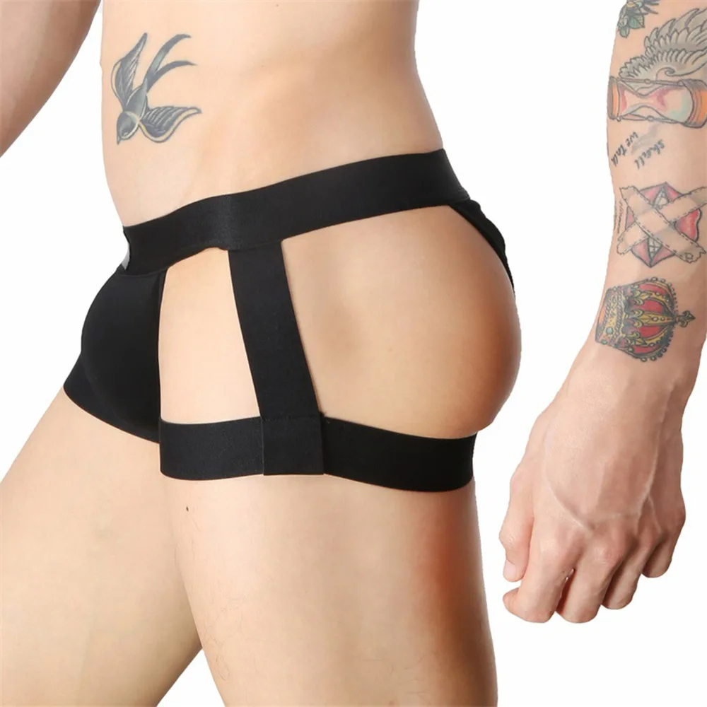 Backless Strappy G-string Man Jockstrap Brief Man Sexy Underwear  Low Rise Pouch Thong Low-waist Cotton Panties With Straps