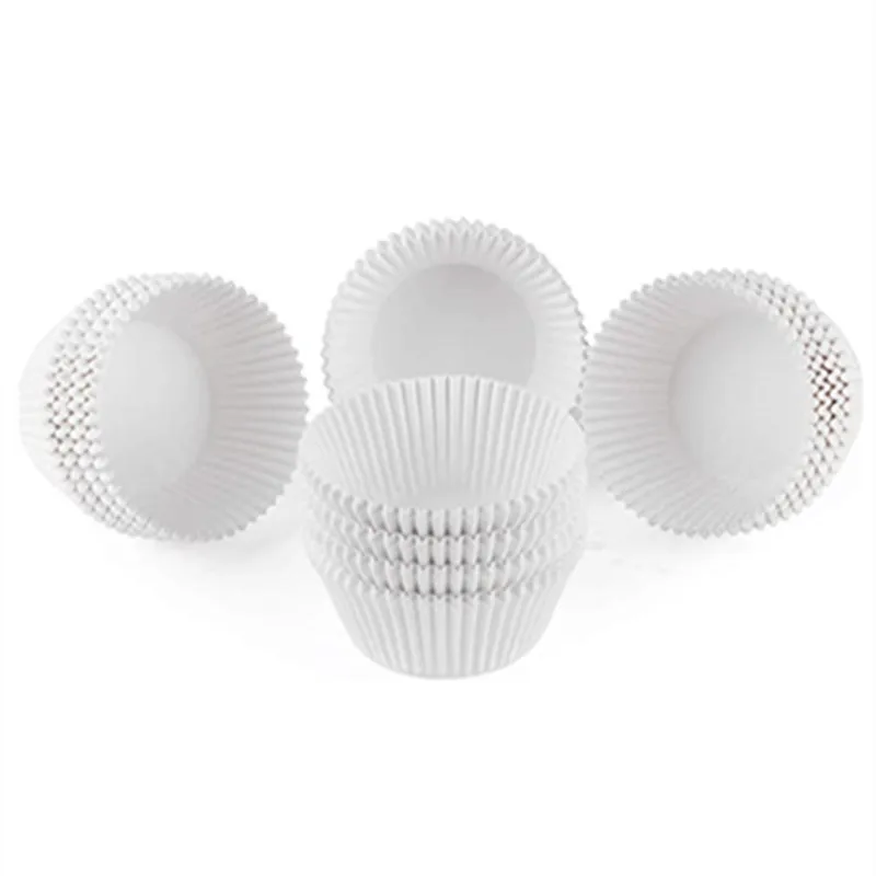 100pcs White Cupcake Liners No Smell Food Grade Grease-Proof Baking Cups Paper Baking Tool Cake oil paper holder
