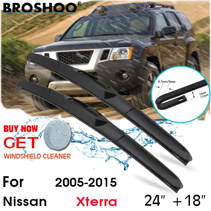 

Car Wiper Blade Front Window Windscreen Windshield Wiper Fit Blades Accessories For Nissan Xterra 24"+18" 2005-2015