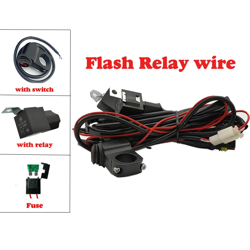 Motorcycles LED Fog Light Wiring Harness Relay Wire For BMW R1200 GS /ADV F800GS Motorcycle Fog Led Light