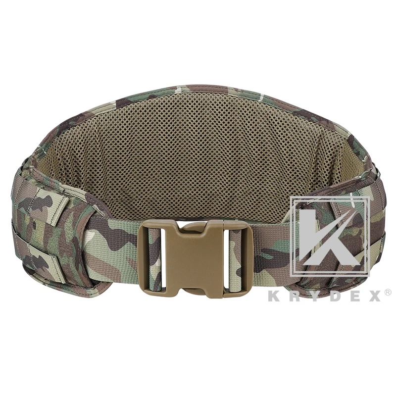 

KRYDEX Tactical Padded Camo MOLLE System Waist Belt Battle Shooting Airsoft Hunting Combat Multi Function Quick Release Belt