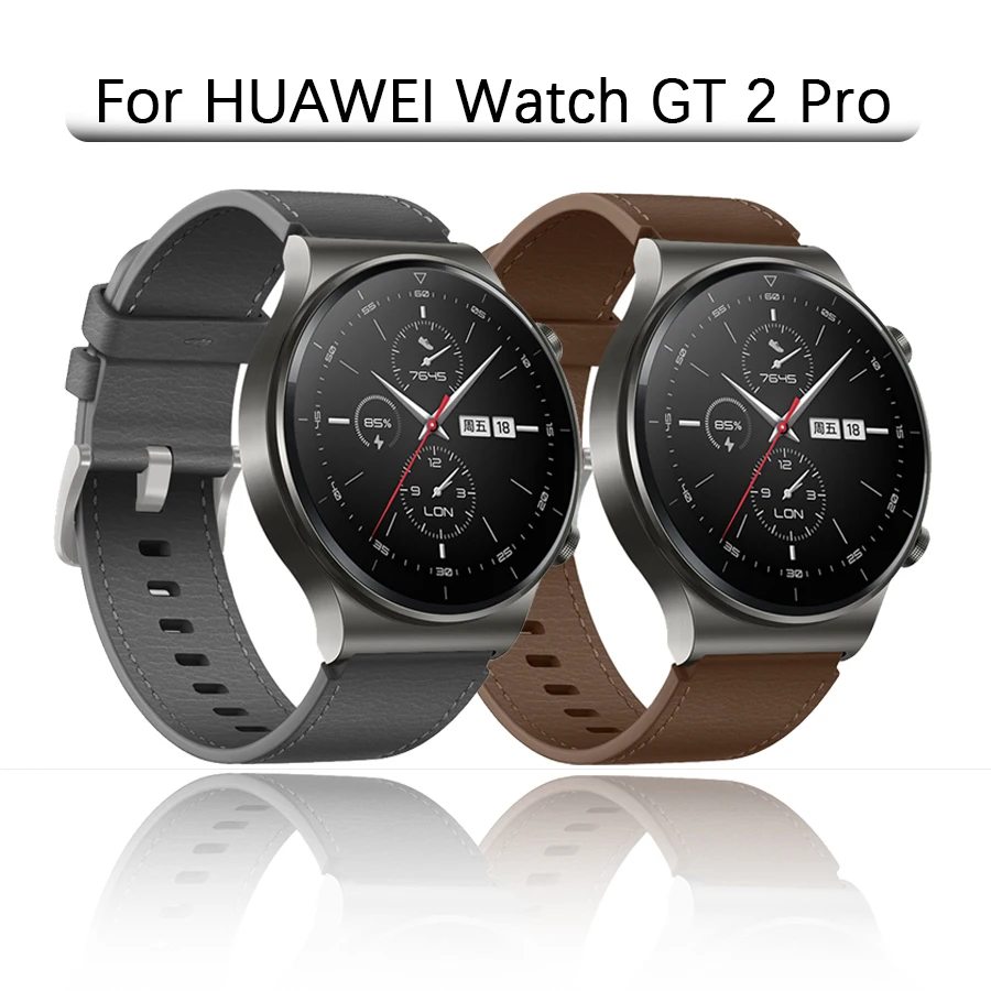 22MM Leather Strap for Huawei Watch GT 2 Pro Wrist Band Watchband for Huawei gt2 Pro gt3 46mm Bracelet Replacement Accessories