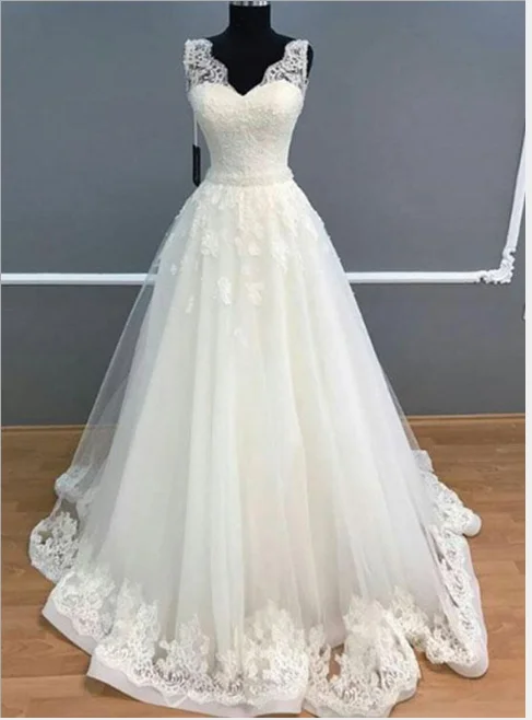 

Elegant Cap Shoulder Sweetheart Ball Gown Wedding Dresses New Fashion Appliques Beads Robe De Mariee With Sash Bride Dress