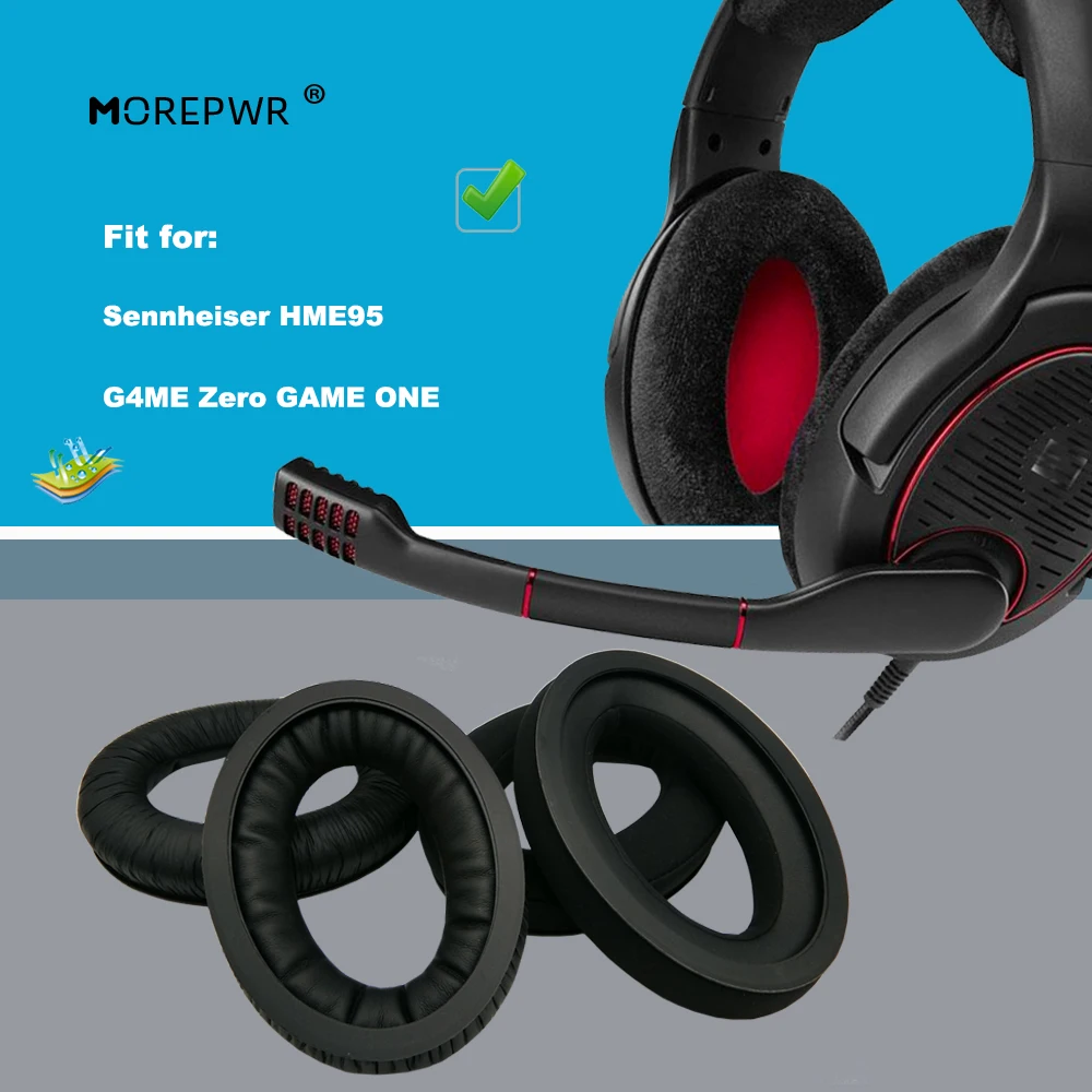 

Сменные амбушюры для наушников Sennheiser HME95 HME 95 G4ME Zero GAME ONE, кожаные наушники