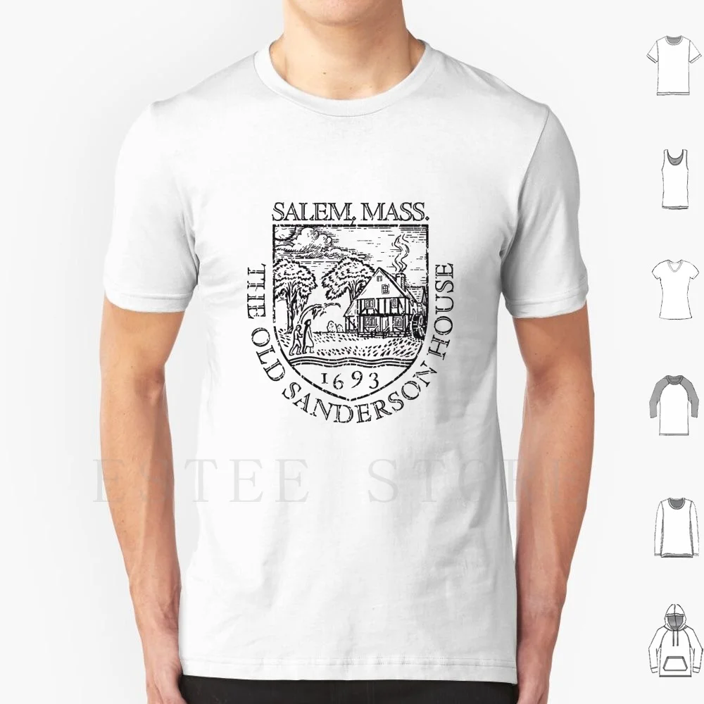 

The Old Sanderson House T Shirt Print Cotton Sanderson Sisters Autumn Fall Witch Halloween Parody Historic Woodcut Holiday