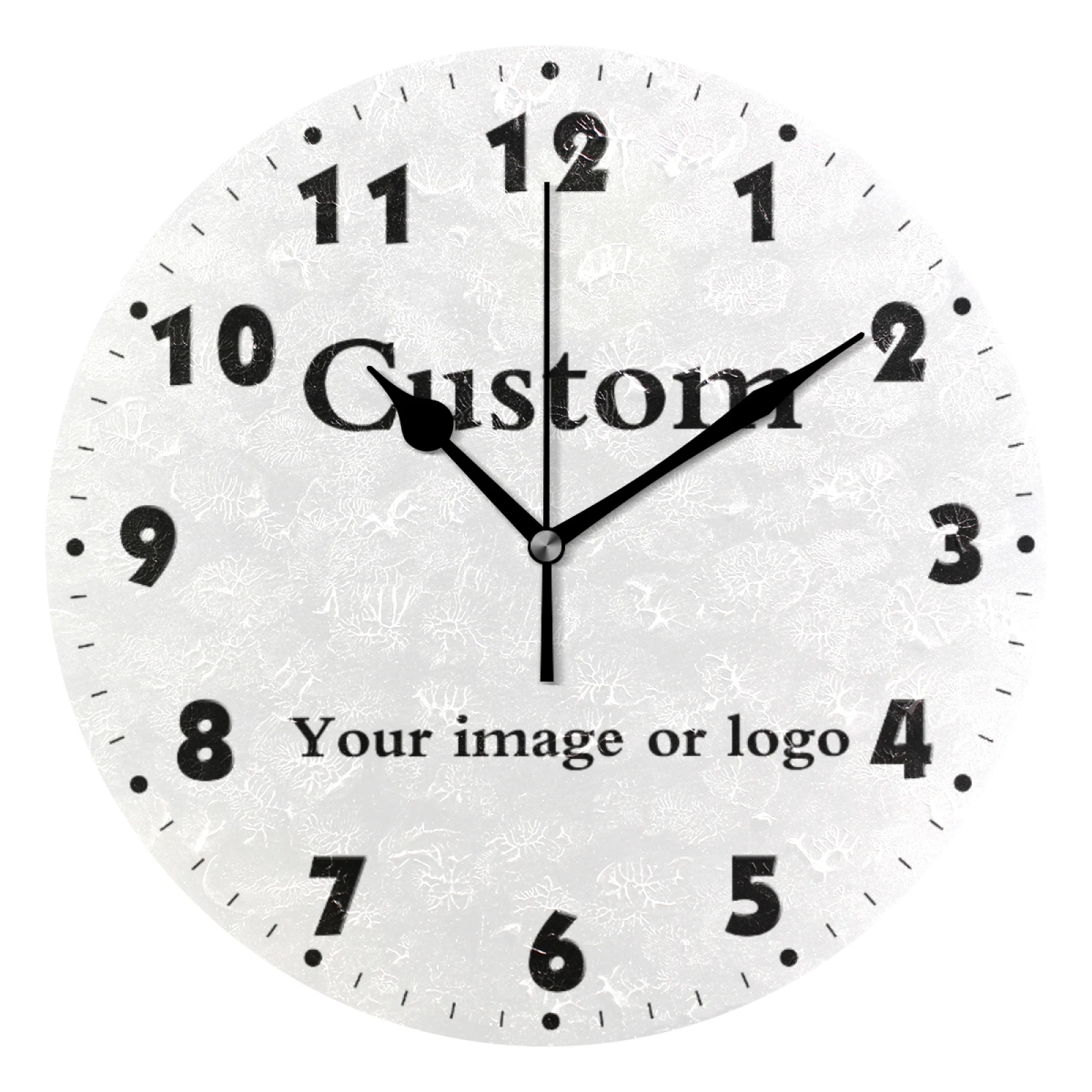 

Custom Your Own Round Wall Clock Quiet Battery Operated Wall Watch Silent Non Ticking High Quality Tailor-Made Home Decor Clock