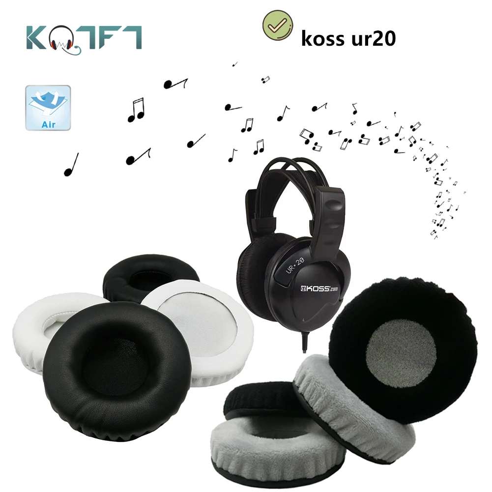 KQTFT flannel 1 Pair of Replacement Ear Pads for koss ur20 Headset EarPads Earmuff Cover Cushion Cups