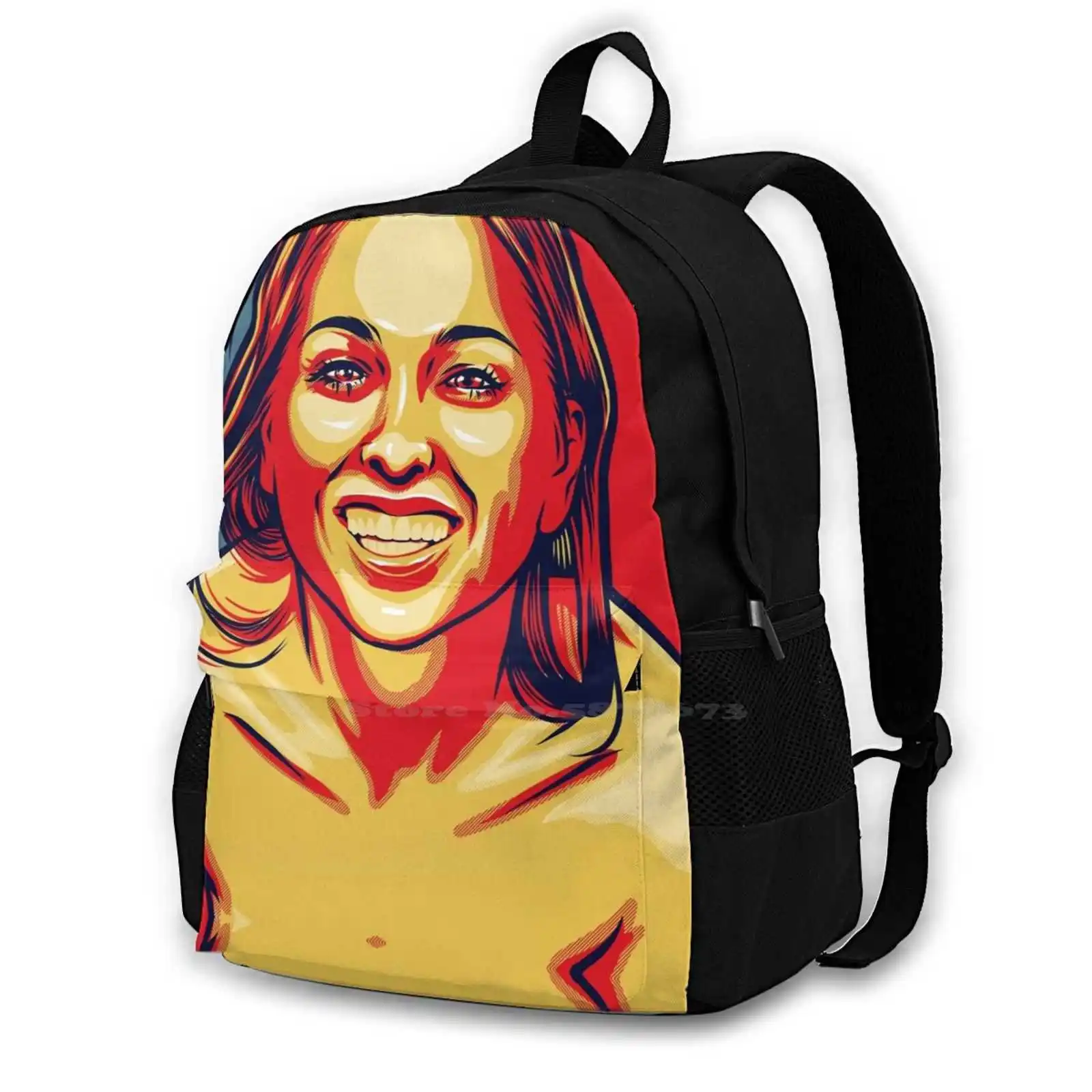 Riley Reid Poster Art Style T Shirt Backpack For Student School Laptop Travel Bag Riley Reid Licking Sexuality Yellow Portrait