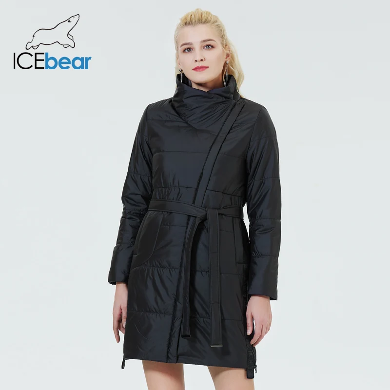 ICEbear 2023 new women\'s spring jacket  hooded cotton  warm fashion coat high quality brand female hooded parkas GWC22031I