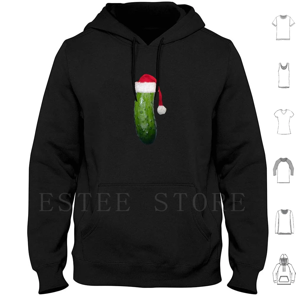 Christmas Pickle Hoodies Long Sleeve Christmas Pickle Gherkin Weird Bizarre Strange Weird Up Oddity Xmas