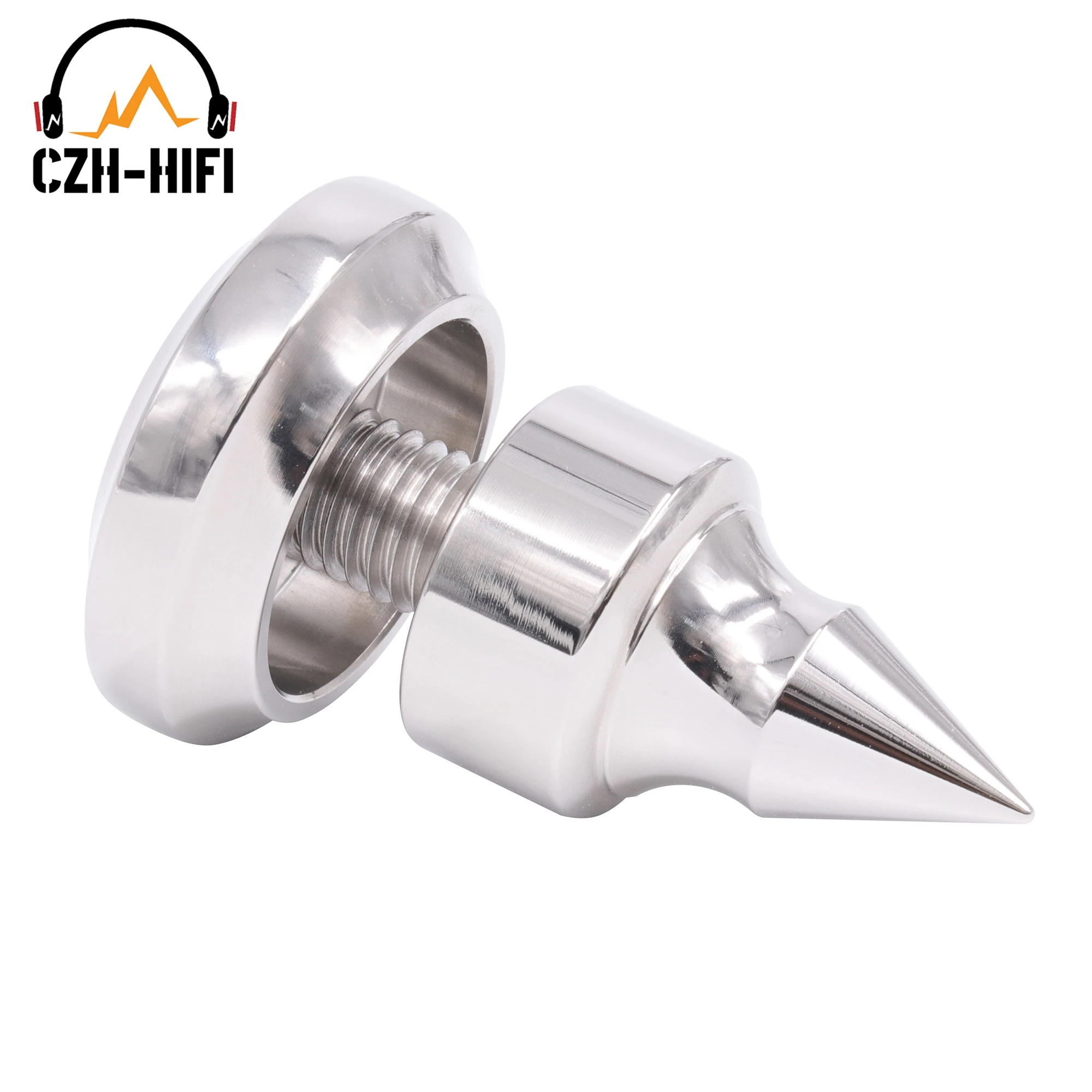 1pc Hallo-End Edelstahl Kegel Spike Isolation Stand Basis Boden Füße Füße Lautsprecher AMP Audio Schrank subwoofer Stoßfest – Detail 2