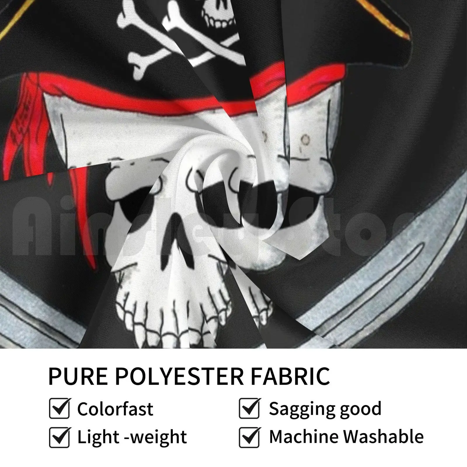 Jolly Roger Customized Tapestry Jolly Roger Pirate Pirate Flag Skull Saber Cap Swords Pirate Captain