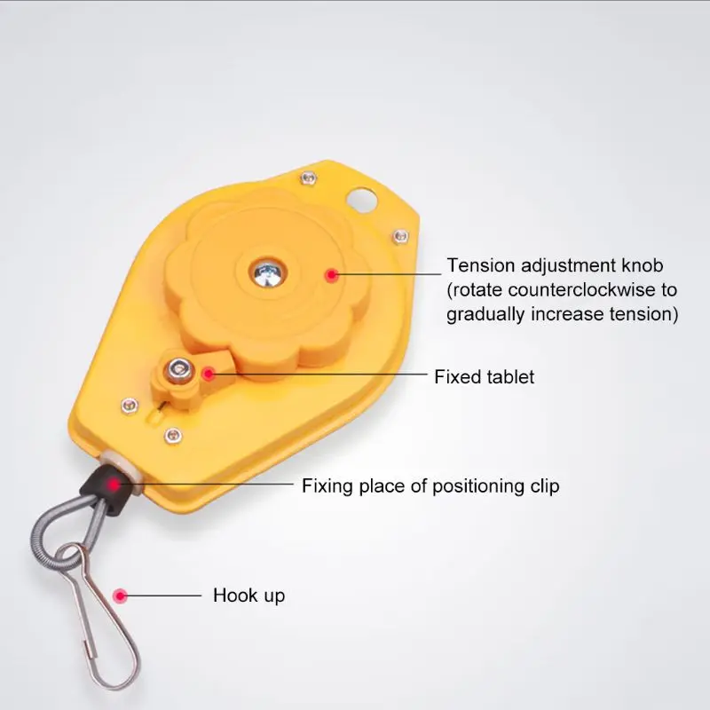 Imagem -05 - Mola Retrátil Balanceador Chave de Fenda Pendurado Chave Torque Gancho Aço Fio Corda Ferramenta Medição Titular Ergonômico Bal