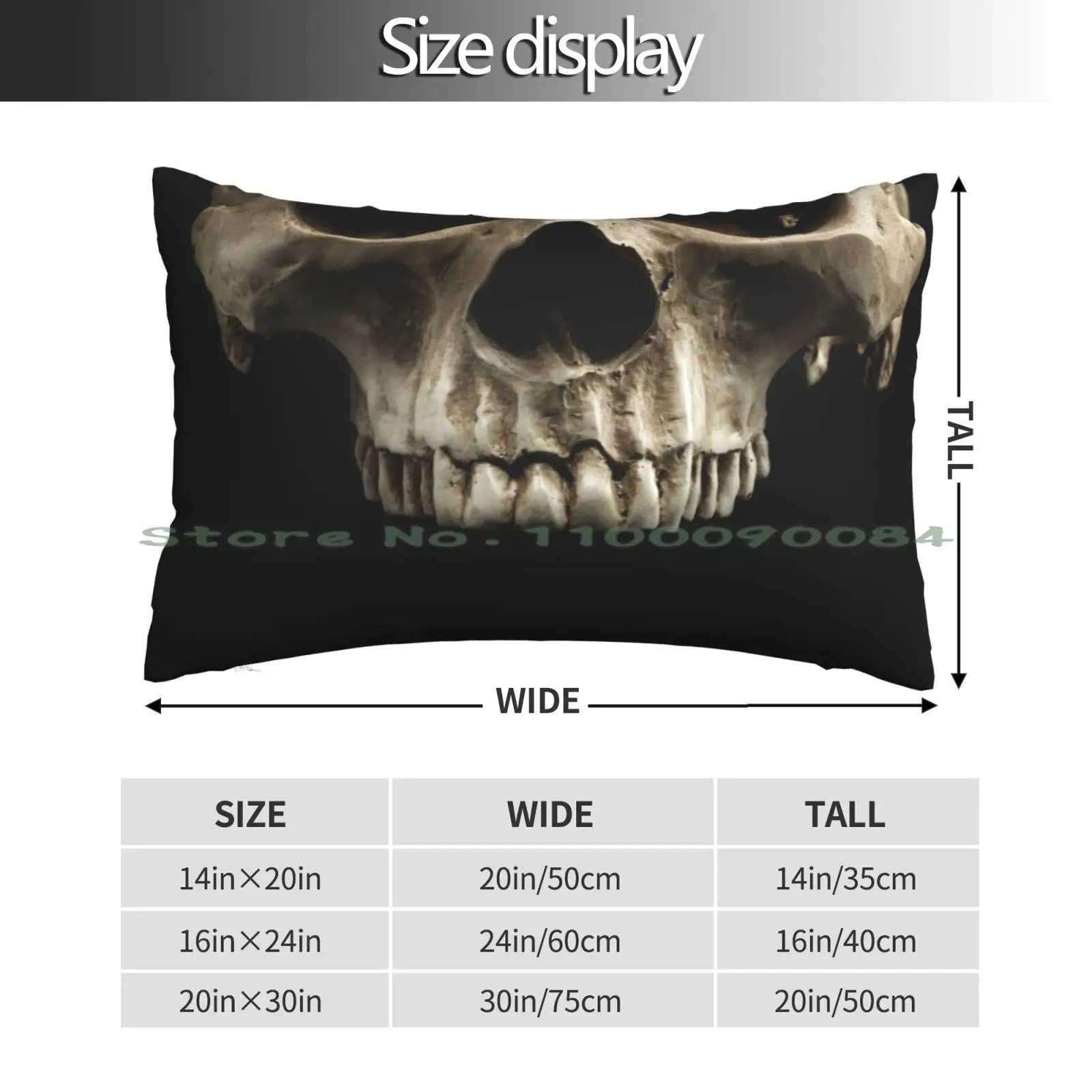 Skeleton Skull Face Mask With No Jaw-Creepy And Cool! Pillow Case 20x30 50*75 Sofa Bedroom Flowers Flower Field Yellow White