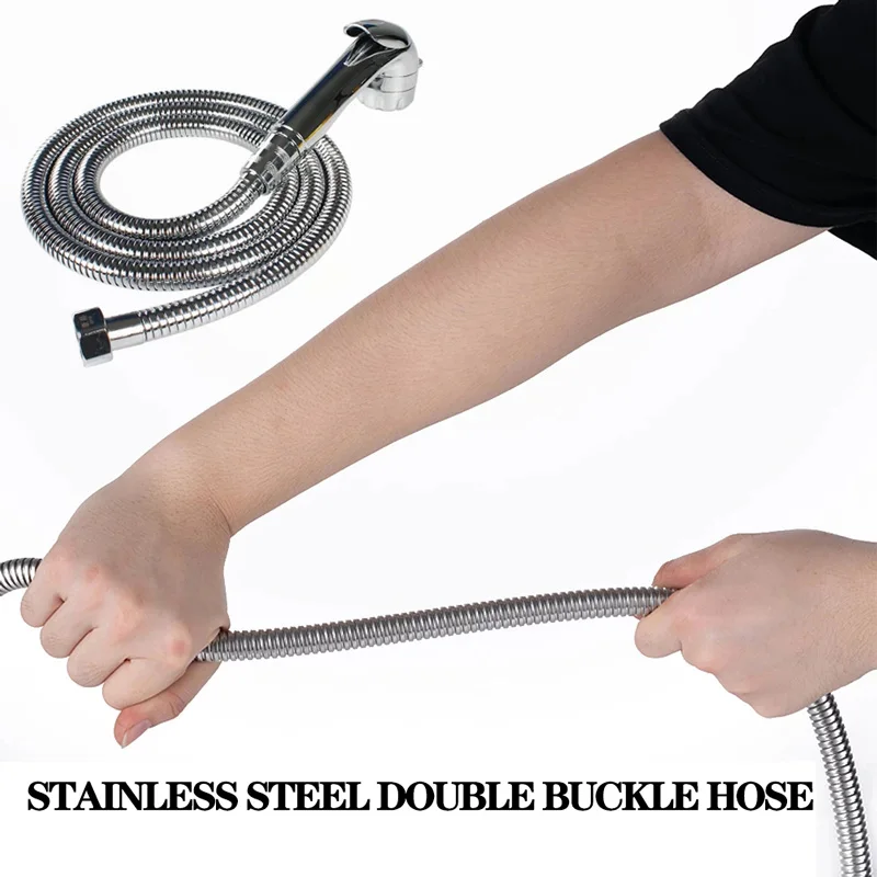 Exterior Shower Box Kit RV Pressure Water Inlet/Outlet With 1.5M Long Metal Hose For Caravan Boat Motorhome Marine Camper