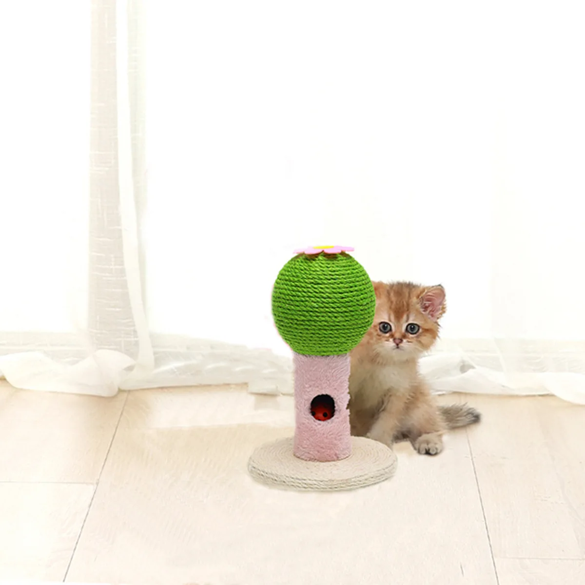 

Solid wood toy cat kitten cat scratch plate mill, scratching training equipment pet toys sisal board new cat products