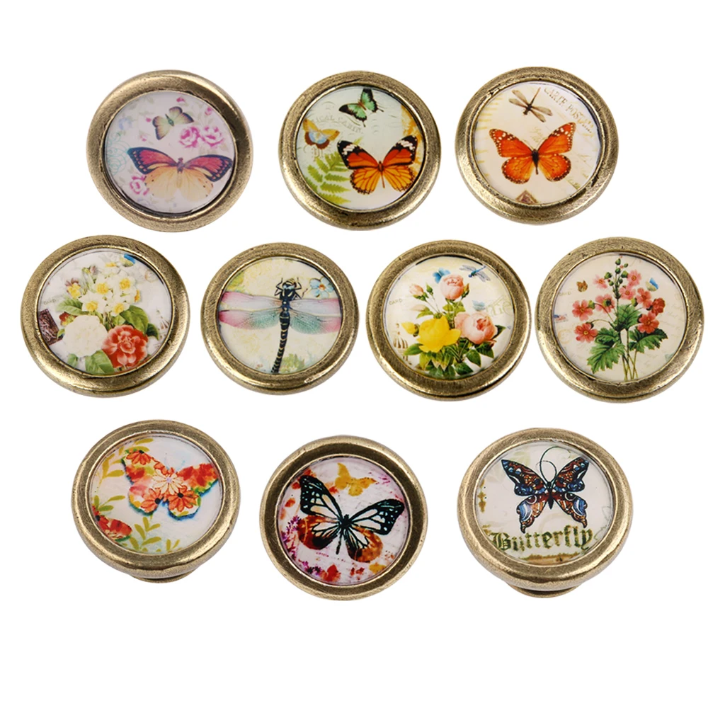 Retro Mini küçük çekmece kolları Vintage topuzu bronz çekmece çinko alaşım mobilya kolları dolaplar ve çekmeceler için kolları