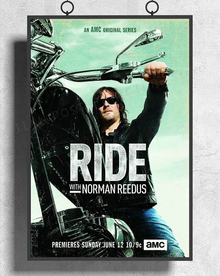 H223 Ride With Norman Reedus Key Wall Sticker Silk Poster Art Home Decoration Christmas gift