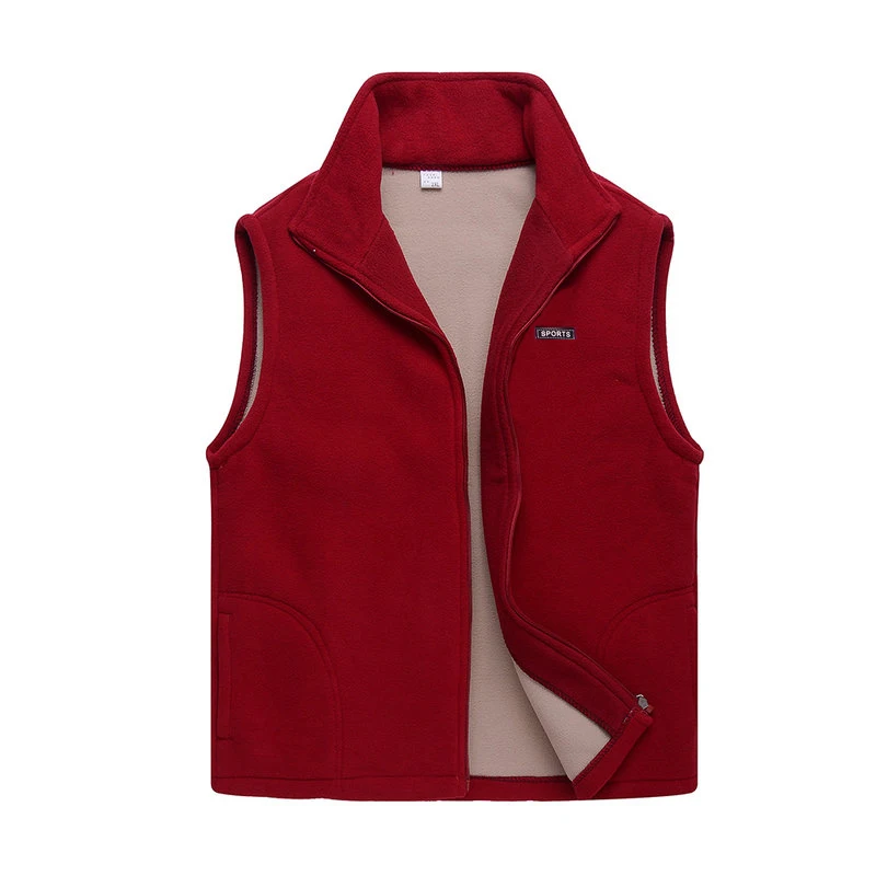 Women\'s Spring Sportswear Jacket New fleece waistcoat Fashion Female Vest Mother Autumn Short Warm imitation lamb wool Oversize