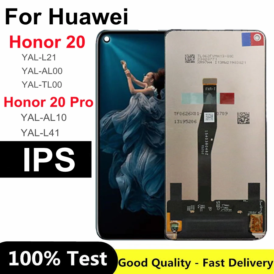 

6.26inch For Huawei Honor 20 lcd for honor 20 Pro YAL-L21 YAL-L41 YAL-AL10 LCD Display Touch Screen Digitizer Assembly parts