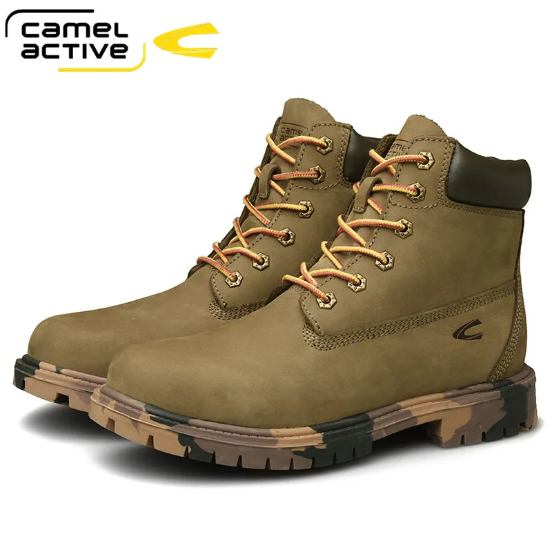 Camel Active New Men's Shoes Winter Autumn Quality Tooling Boats Male Genuine Leather Boots Rubber Work Shoes Man Chelsea Boots