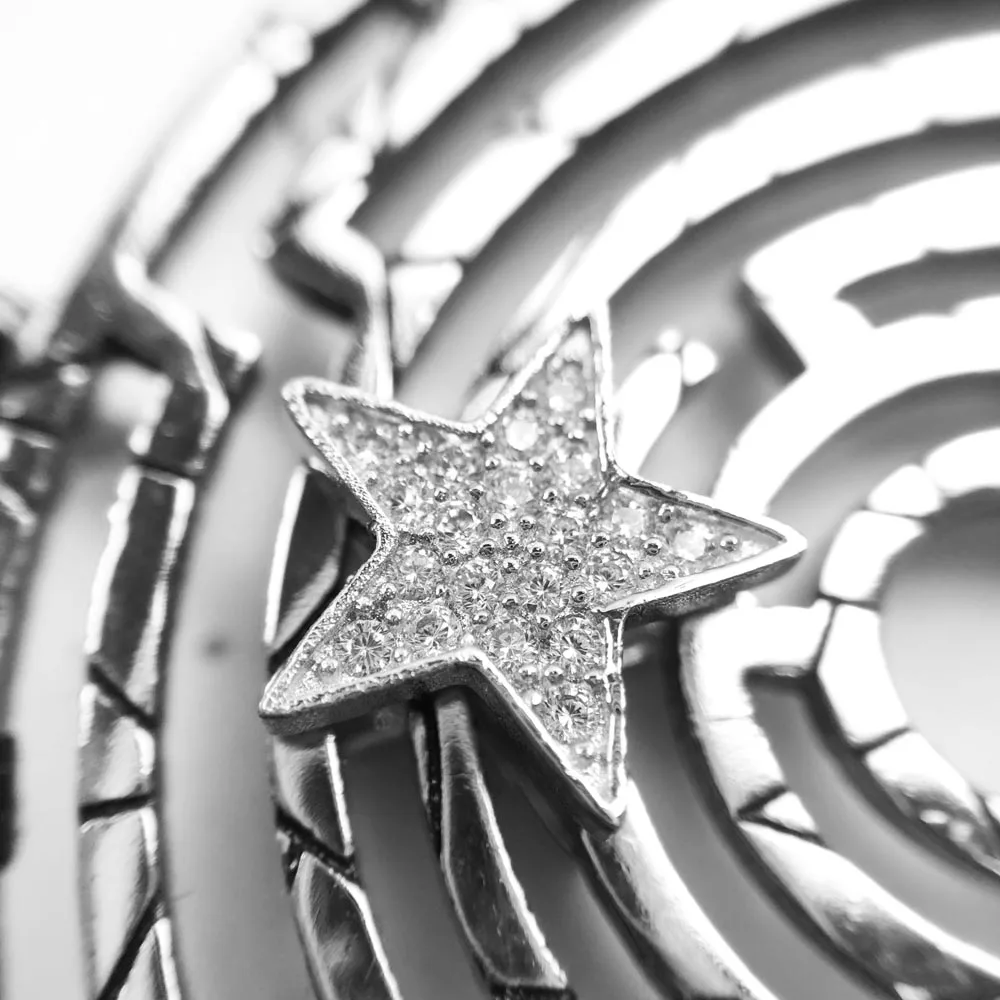 Anhänger Labyrinth mit beweglichem Stern, Sommer, brandneuer Schmuck, Vintage-Stil, 925er Sterlingsilber, Labyrinth-Zubehör, Geschenk für Frauen – Detail 5